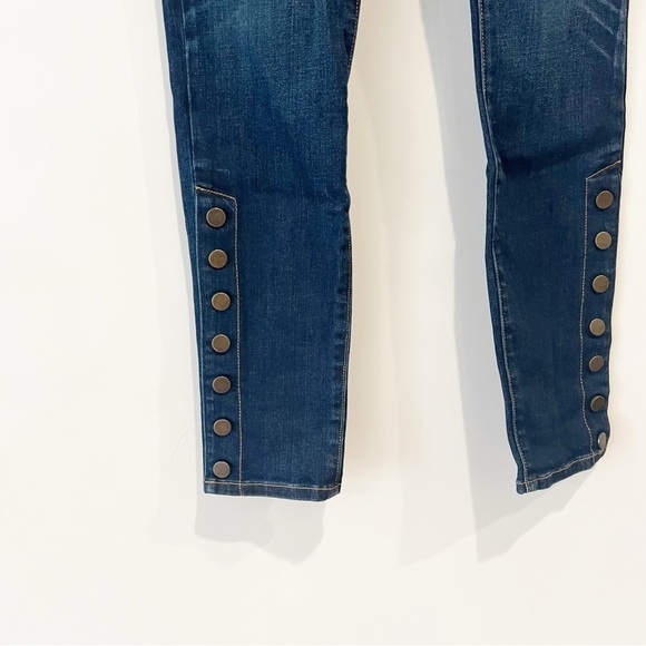 Veronica Beard Debbie High Rise Skinny Jeans Snap Button Side Vent - Picture 6 of 15